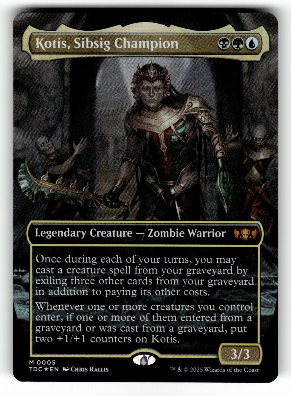 Kotis, Sibsig Champion (Borderless) – 5 TDC: Commander: Tarkir: Dragonstorm M FoilNM
