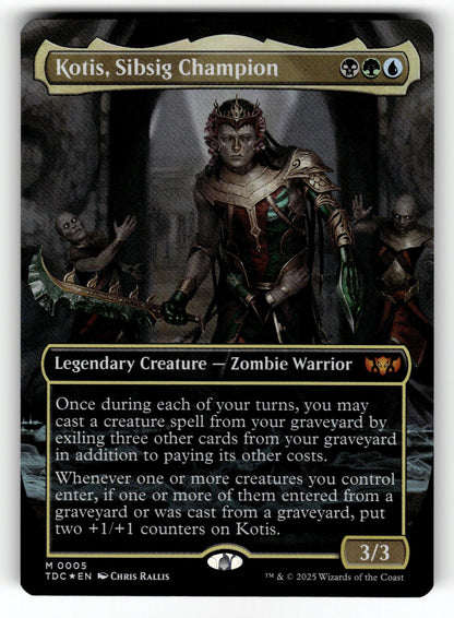 Kotis, Sibsig Champion (Borderless) – 5 TDC: Commander: Tarkir: Dragonstorm M FoilNM