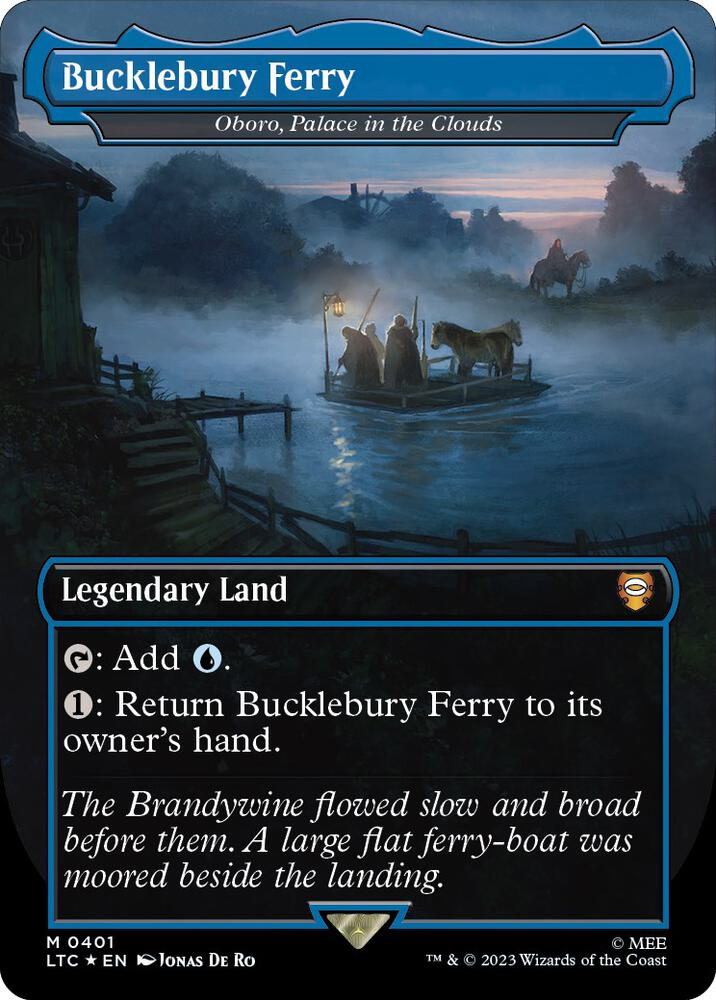 Bucklebury Ferry - Oboro, Palace in the Clouds (Borderless) (Surge Foil) – 401 LTC: Commander: The Lord of the Rings: Tales of Middle-earth M Foil NM