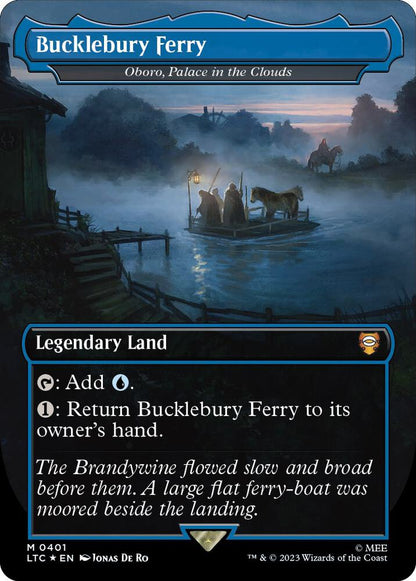 Bucklebury Ferry - Oboro, Palace in the Clouds (Borderless) (Surge Foil) – 401 LTC: Commander: The Lord of the Rings: Tales of Middle-earth M Foil NM