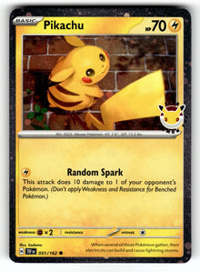 Pikachu (Pokemon Day 2026) – 051/162 MCAP: Miscellaneous Cards & Products Common Holo NM