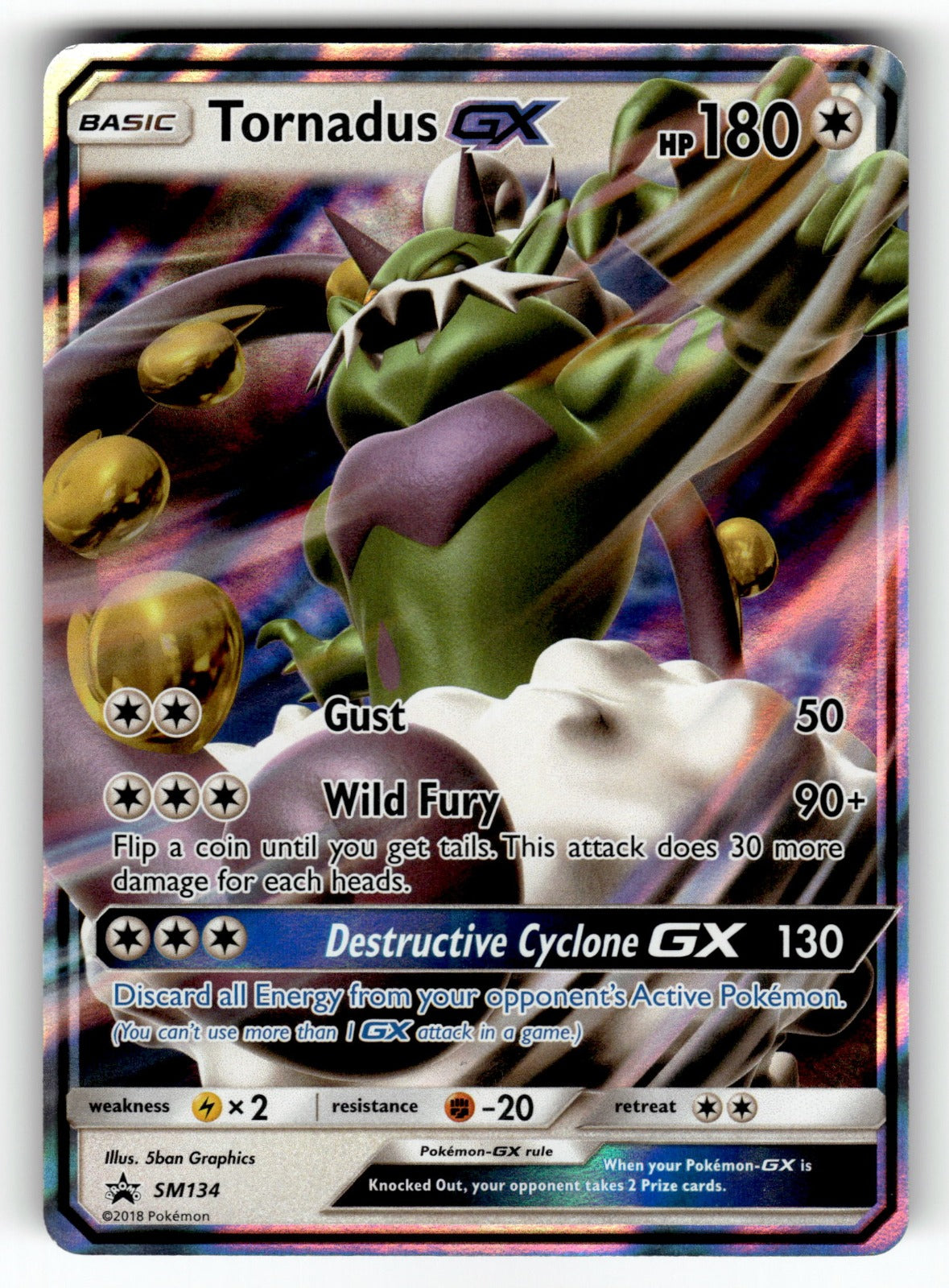 Tornadus GX – SM134 SMP: SM Promos Promo HoloNM