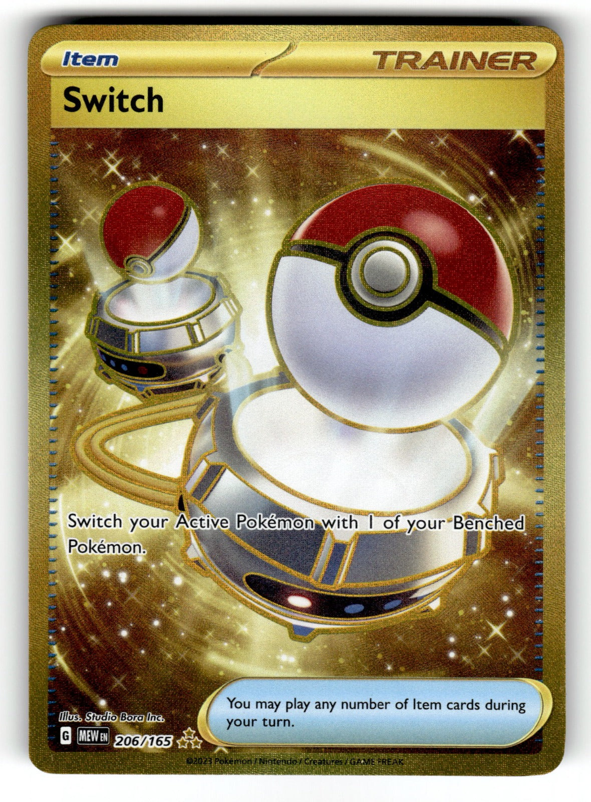 Switch – 206/165 MEW: SV: Scarlet & Violet 151 Hyper Rare HoloNM