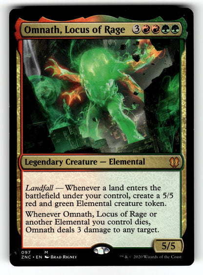 Omnath, Locus of Rage – 97 ZNC: Commander: Zendikar Rising M LP
