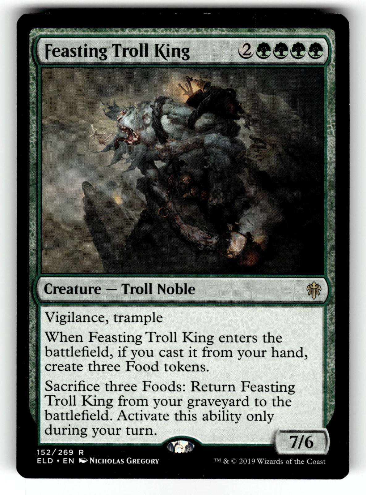 Feasting Troll King – 152 ELD: Throne of Eldraine R NM