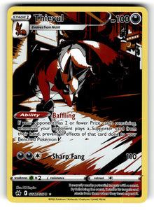 Thievul – GG17/GG70 CRZ:GG: SWSH: Crown Zenith: Galarian Gallery Ultra Rare Holo NM