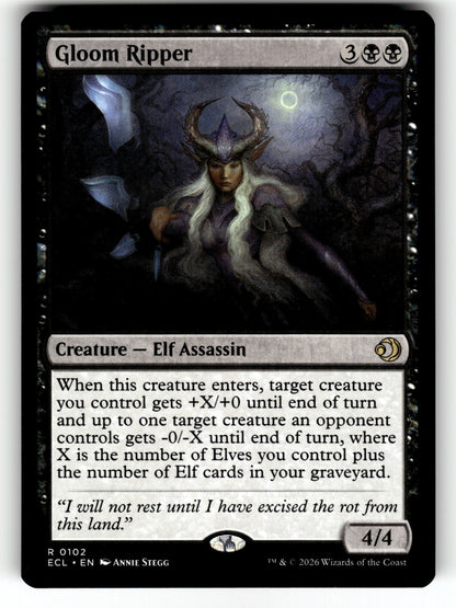 Gloom Ripper – 102 ECL: Lorwyn Eclipsed R NM