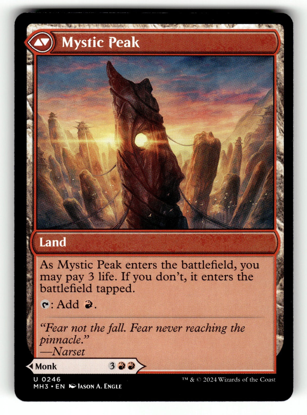 Pinnacle Monk – 246 MH3: Modern Horizons 3 U NM (Back)