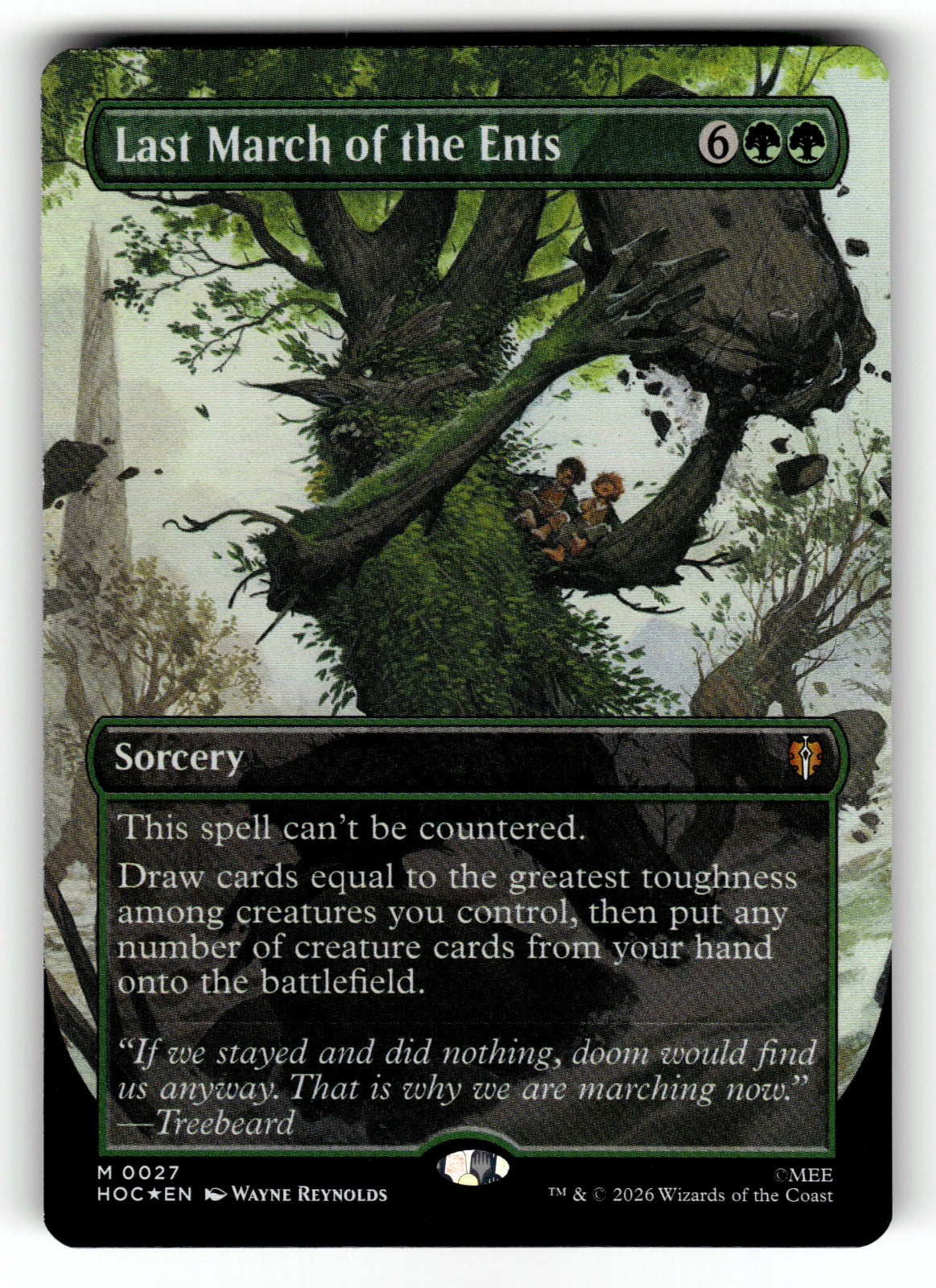 Last March of the Ents (Borderless) – 27 HOC: The Hobbit: Eternal-Legal M Foil LP
