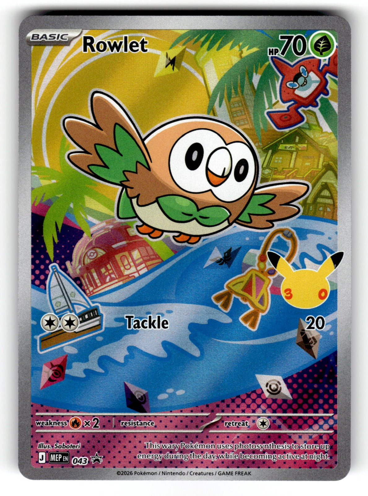 Rowlet – 043 MEP: ME: Mega Evolution Promo Promo HoloNM
