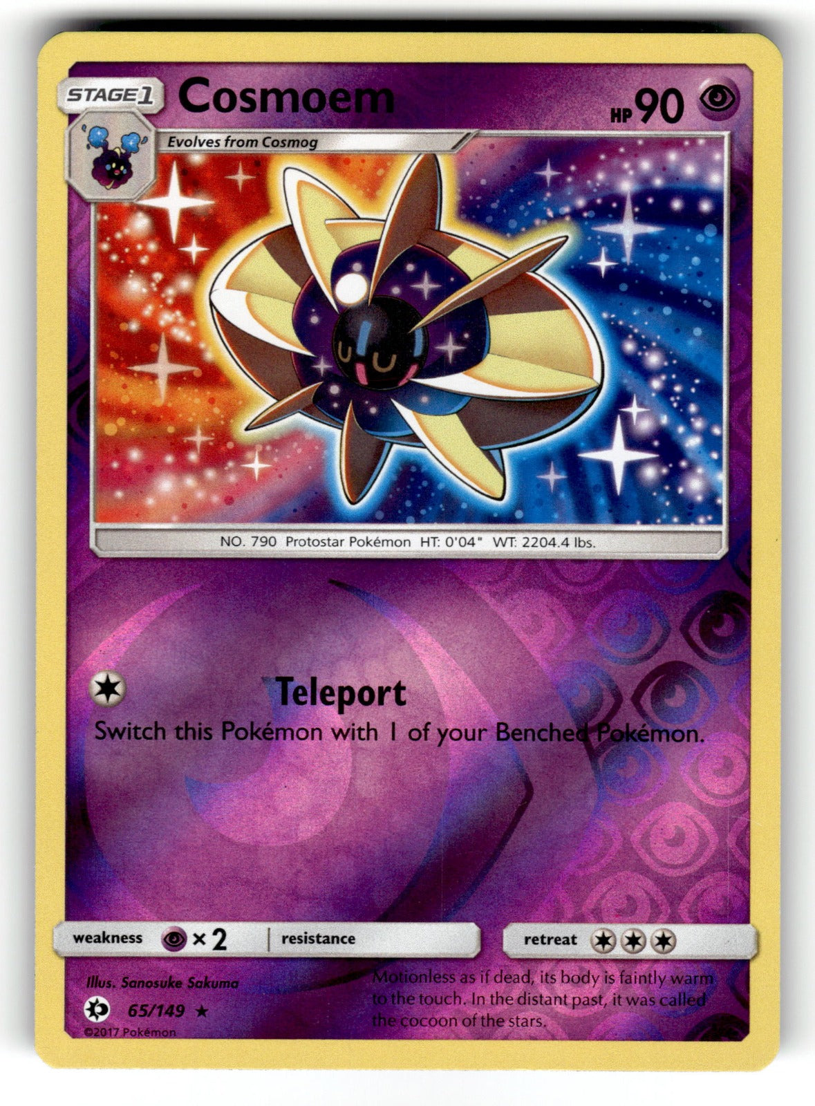 Cosmoem – 65/149 SM01: SM Base Set Rare Reverse Holo NM