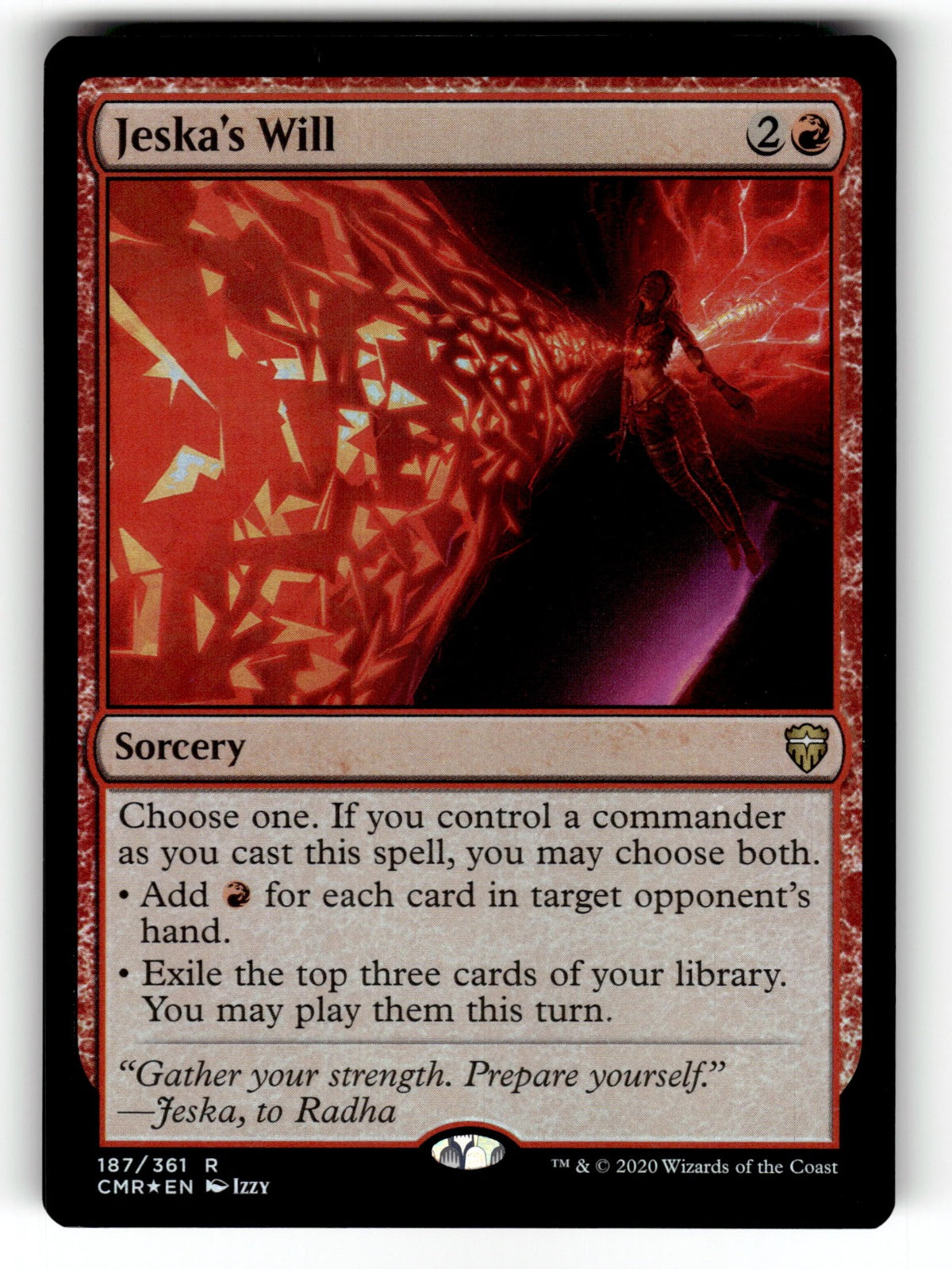 Jeska's Will – 187 CMR: Commander Legends R Foil NM