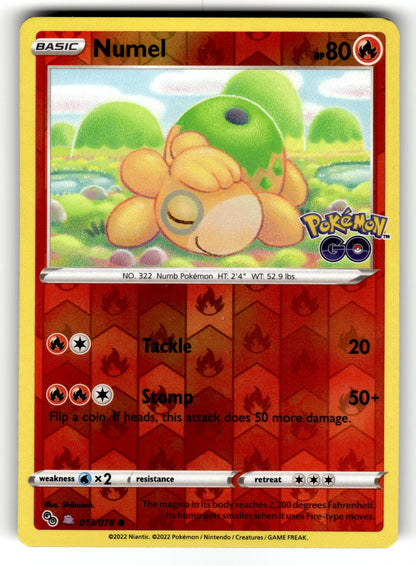 Numel (Peelable Ditto) – 013/078 PGO: Pokemon GO Common Reverse Holo NM
