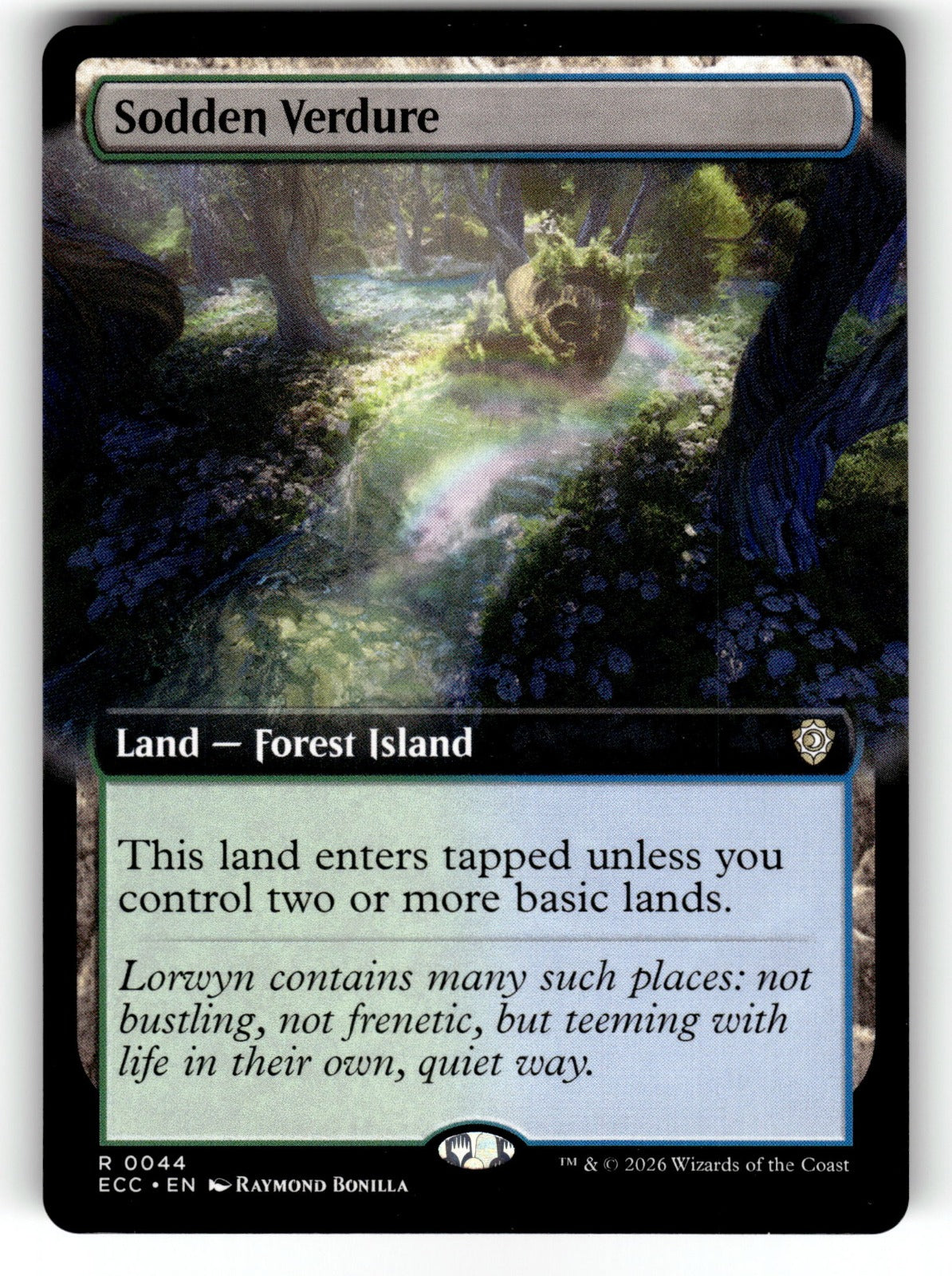 Sodden Verdure (Extended Art) – 44 ECC: Commander: Lorwyn Eclipsed R NM