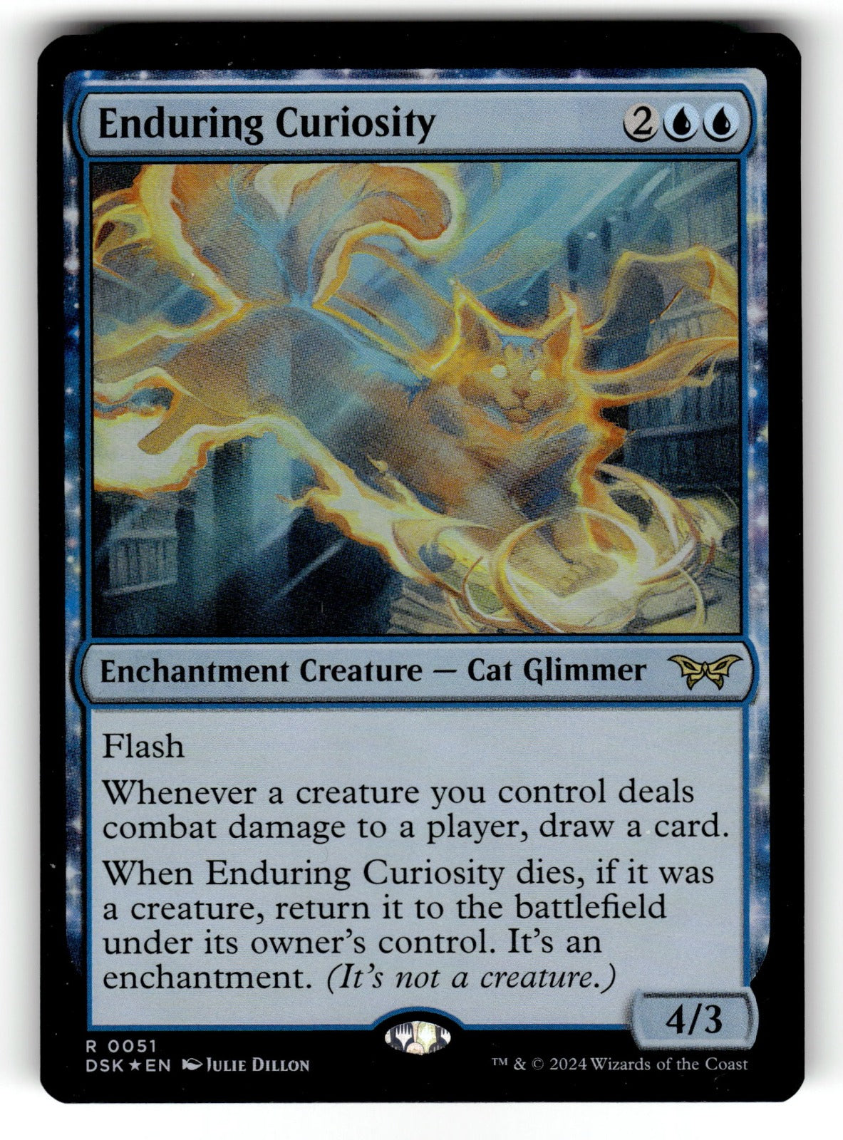 Enduring Curiosity – 51 DSK: Duskmourn: House of Horror R Foil NM