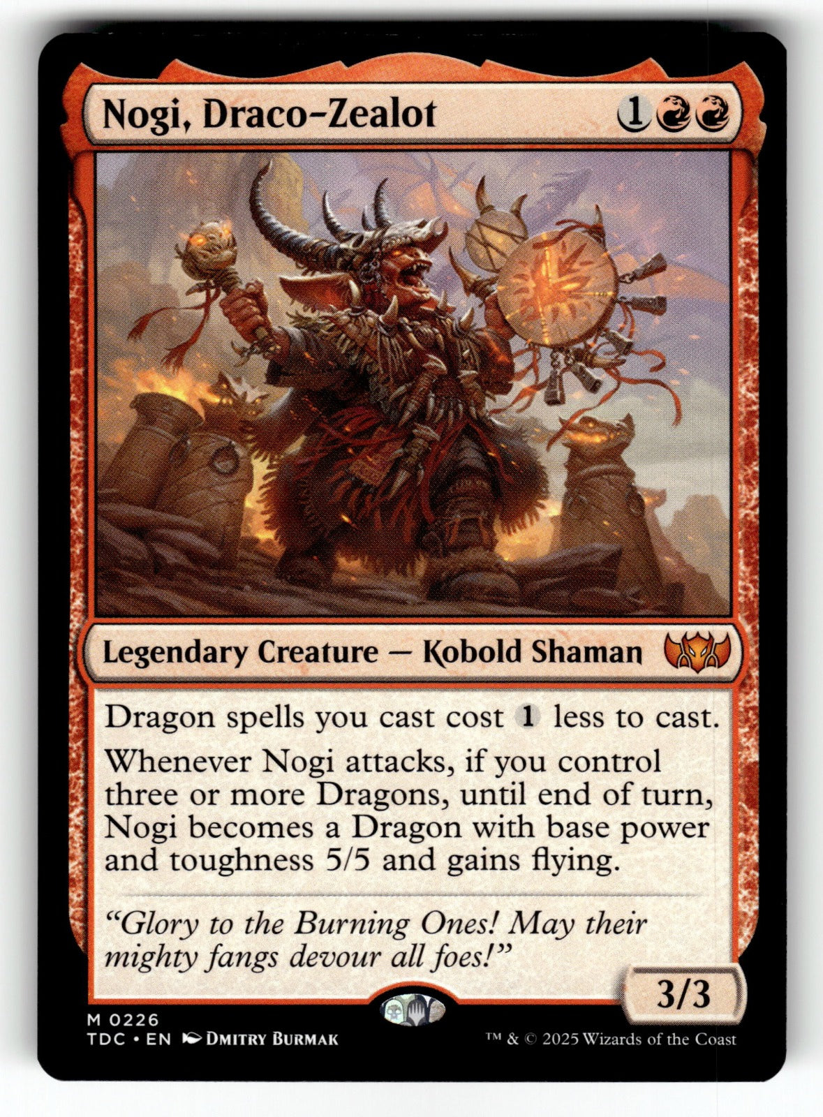 Nogi, Draco-Zealot – 226 TDC: Commander: Tarkir: Dragonstorm M NM