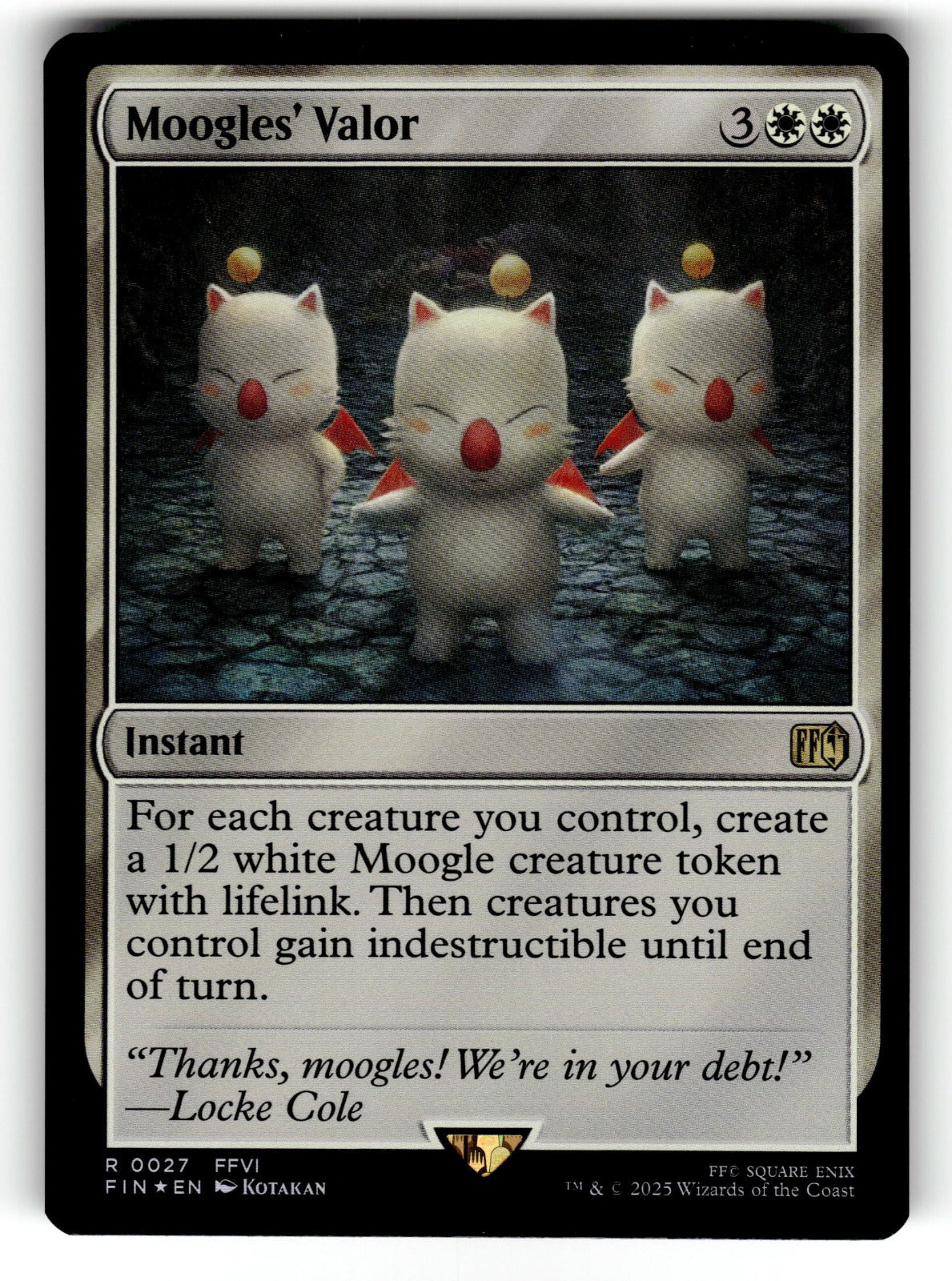 Moogles' Valor – 27 FIN: FINAL FANTASY R Foil NM