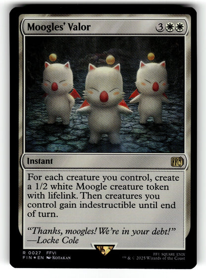 Moogles' Valor – 27 FIN: FINAL FANTASY R Foil NM