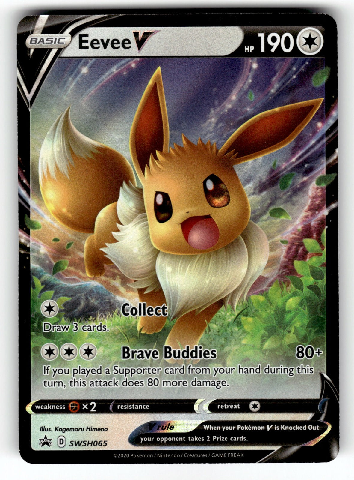 Eevee V - – SWSH065 SWSD: SWSH: Sword & Shield Promo Cards Promo Holo NM