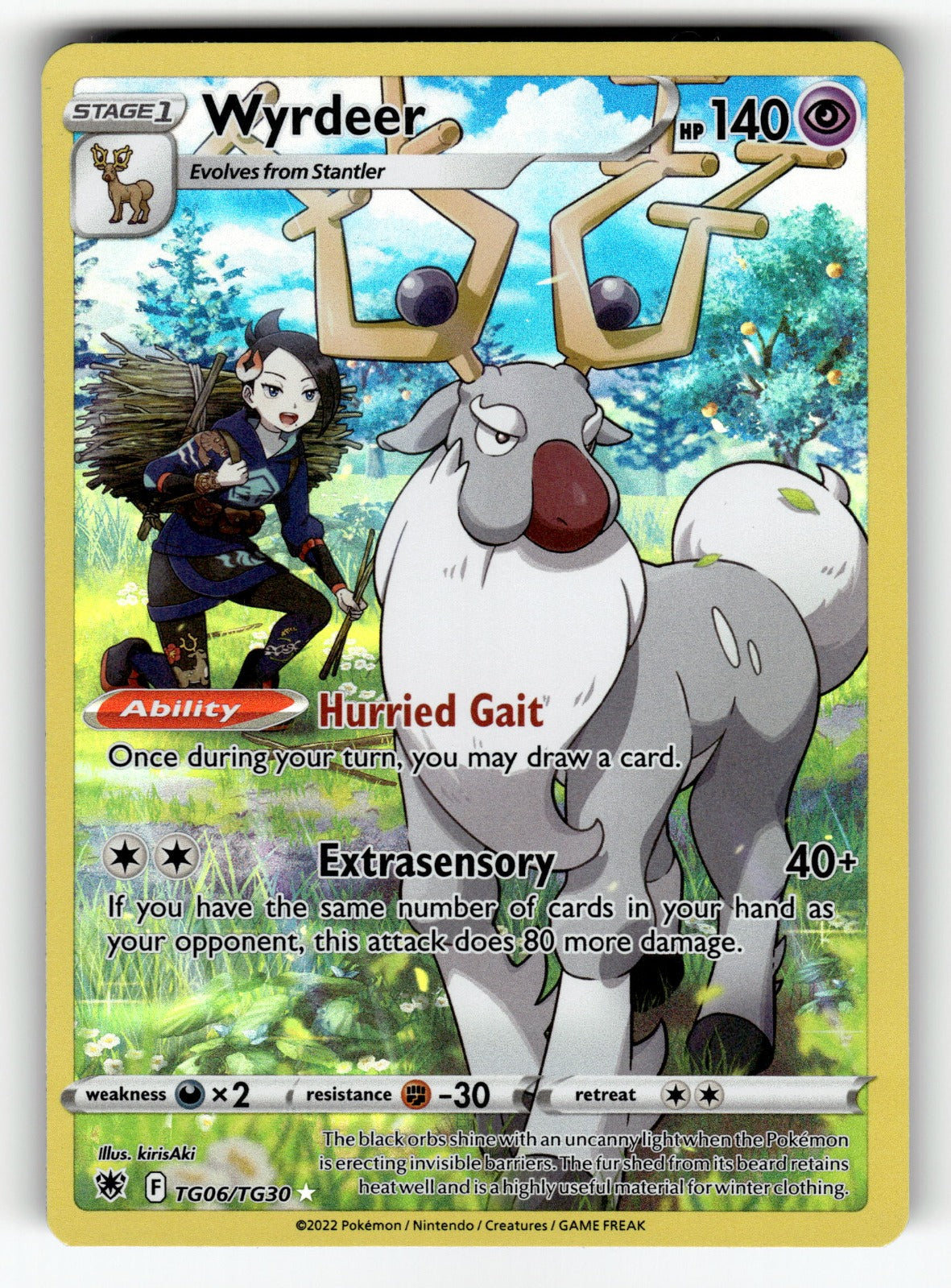 Wyrdeer – TG06/TG30 SWSH10:TG: SWSH10: Astral Radiance Trainer Gallery Ultra Rare HoloNM