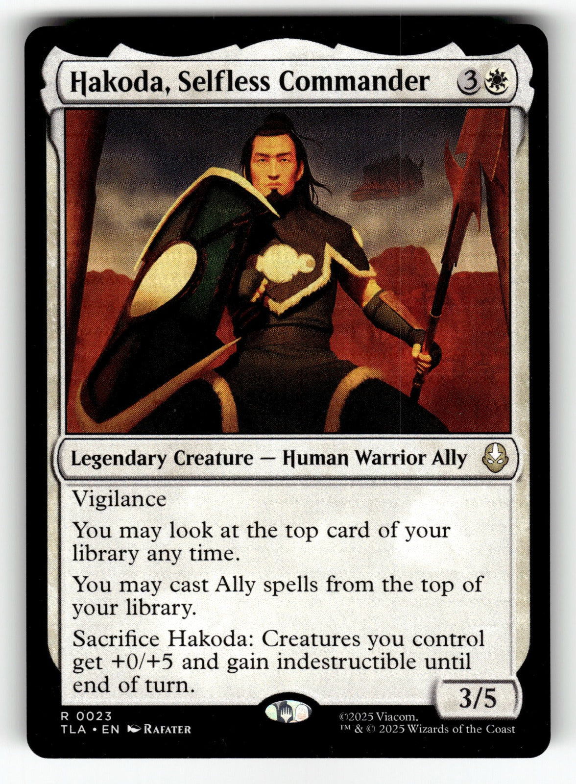 Hakoda, Selfless Commander – 23 TLA: Avatar: The Last Airbender R NM
