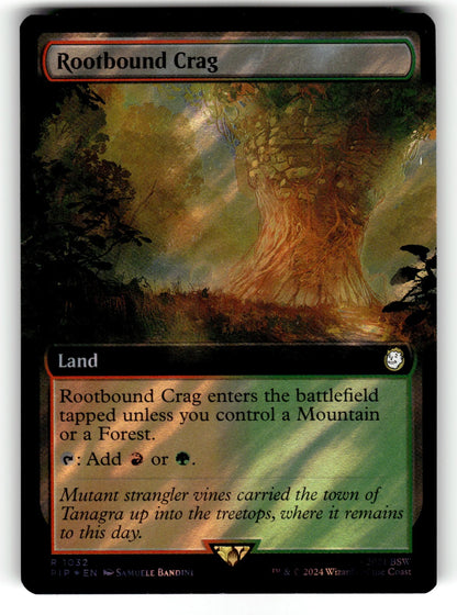 Rootbound Crag (Extended Art) (Surge Foil) – 1032 PIP: Universes Beyond: Fallout R Foil LP