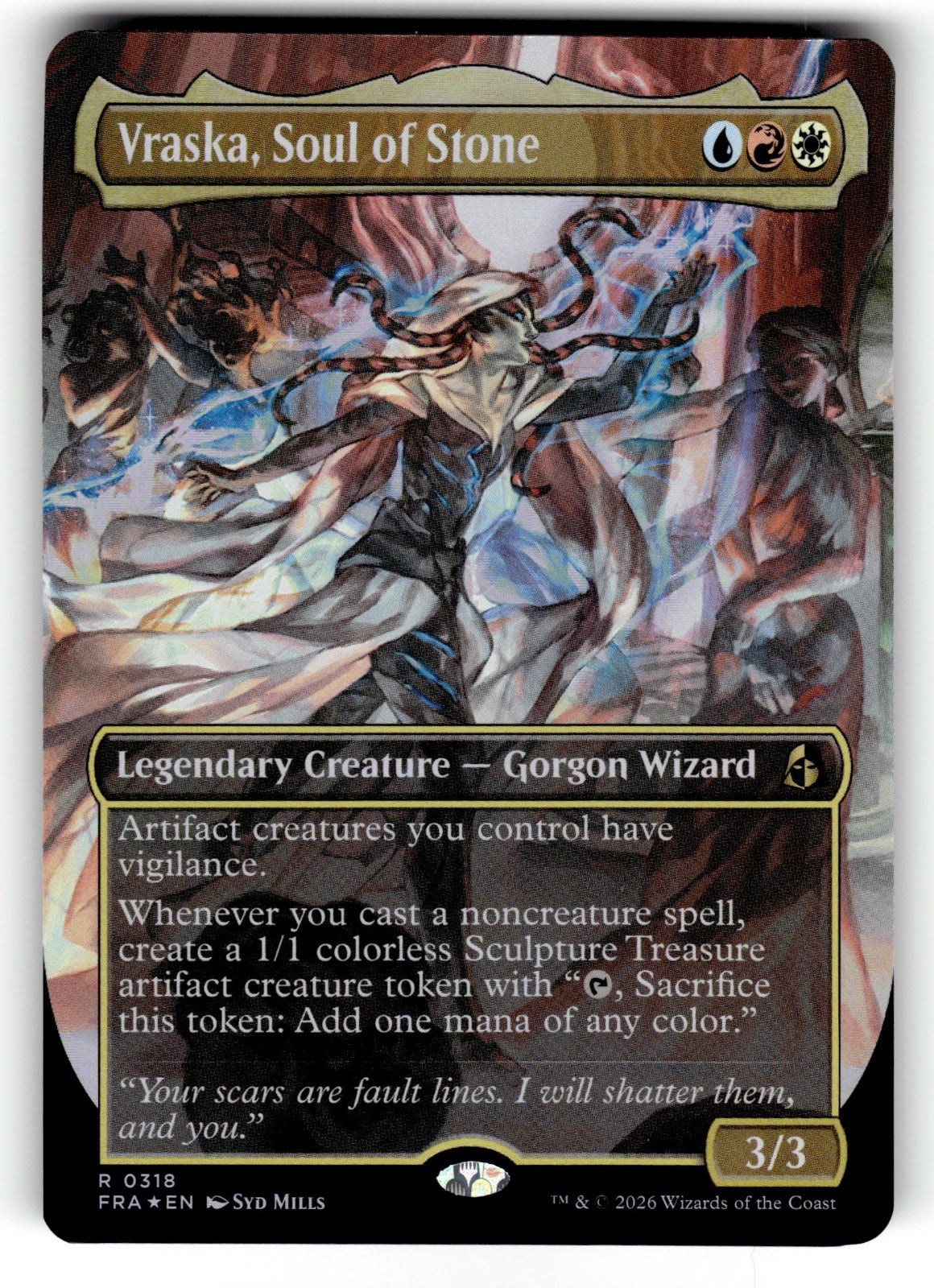 Vraska, Soul of Stone (Borderless) – 318 FRA: Reality Fracture R Foil NM