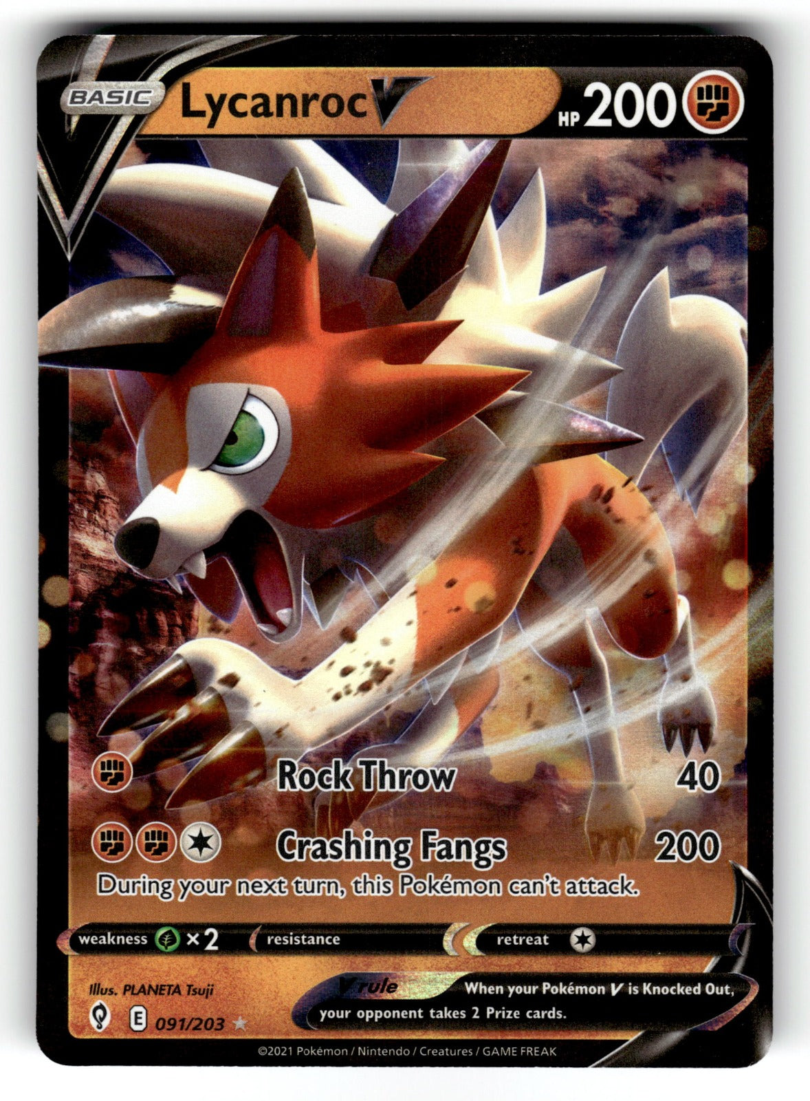 Lycanroc V - SWSH199 SWSD: SWSH: Sword & Shield Promo Cards Promo Holo NM