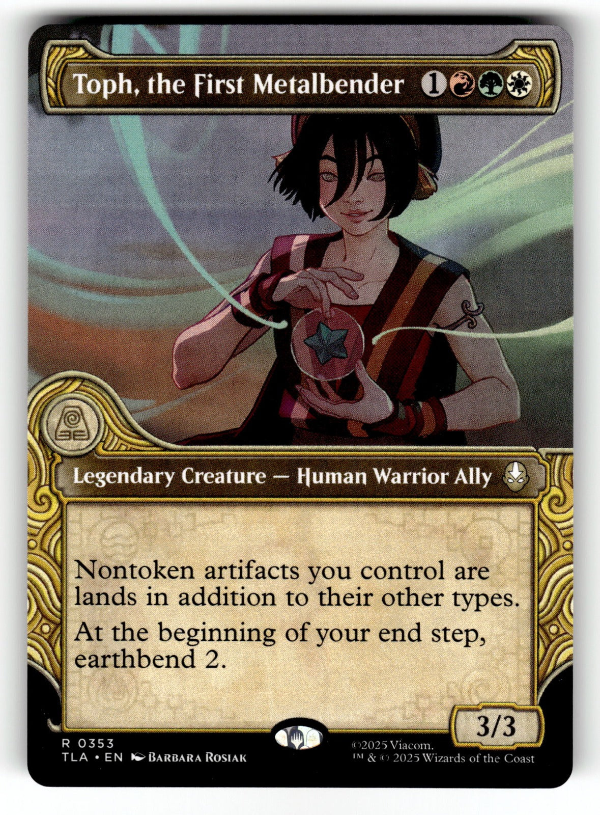 Toph, the First Metalbender (Showcase) – 353 TLA: Avatar: The Last Airbender R NM