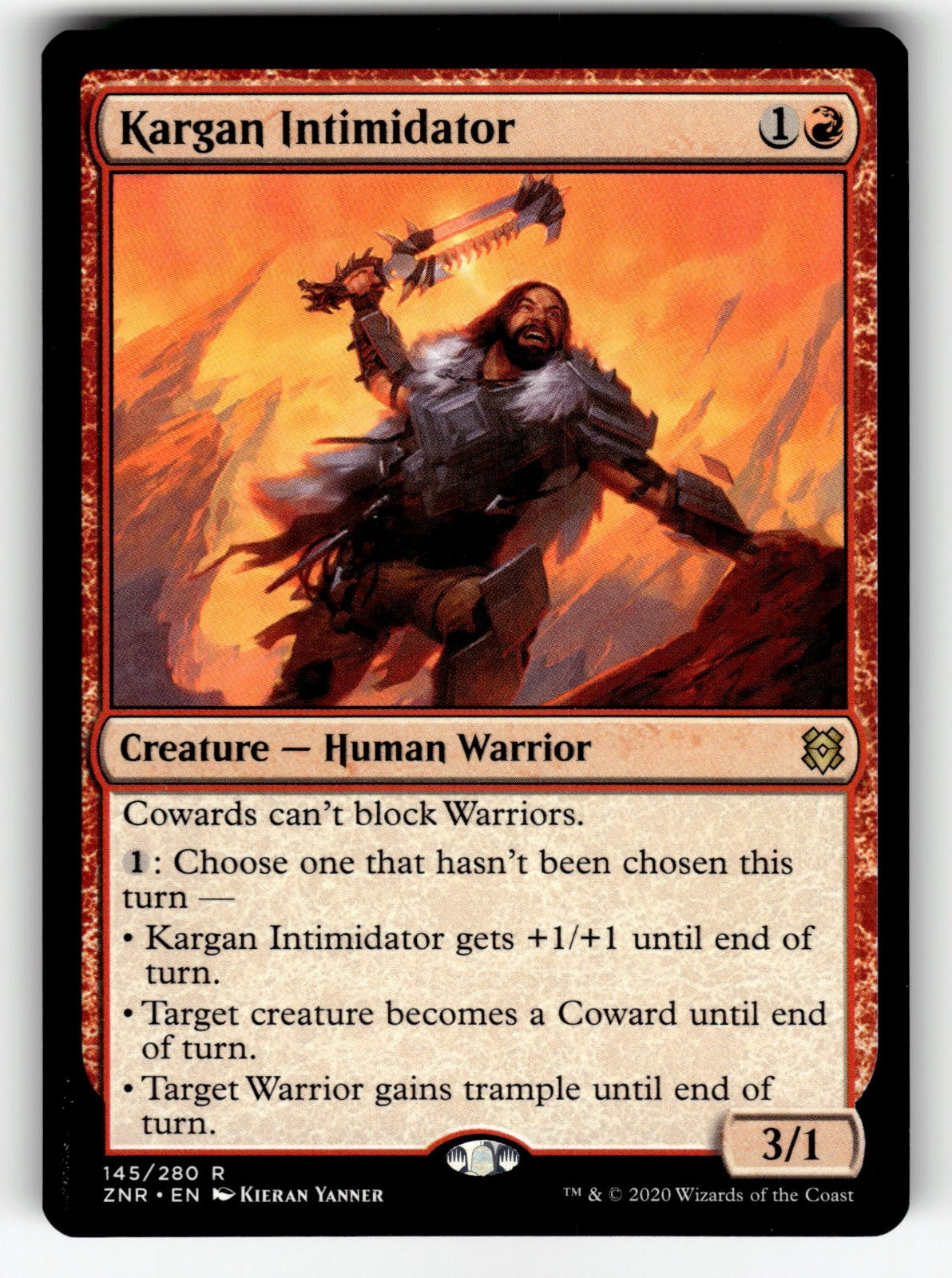 Kargan Intimidator – 145 ZNR: Zendikar Rising R NM