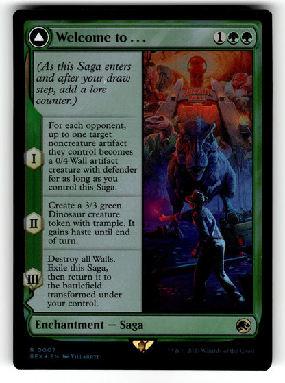 Welcome to... – 7 REX: Universes Beyond: Jurassic World Collection R Foil NM
