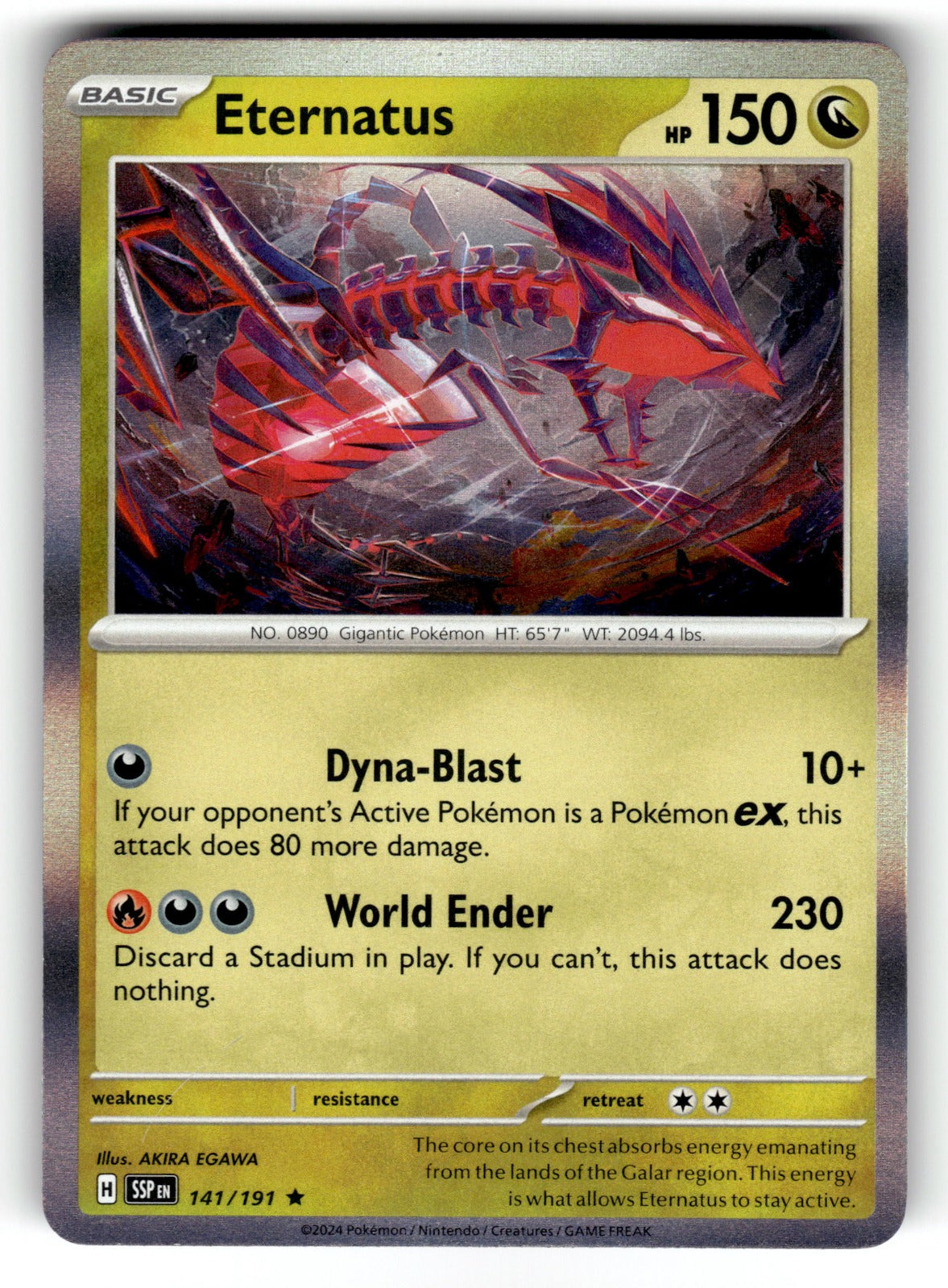 Eternatus – 141/191 SSP: SV08: Surging Sparks Rare Holo NM