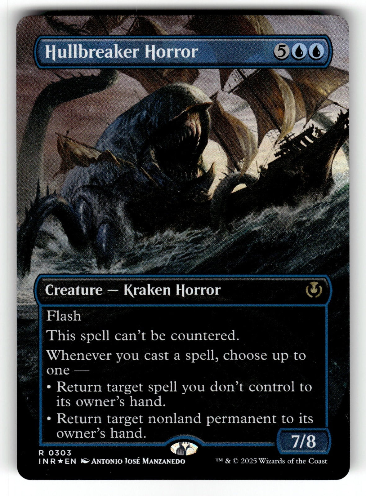 Hullbreaker Horror (Borderless) – 303 INR: Innistrad Remastered R Foil NM