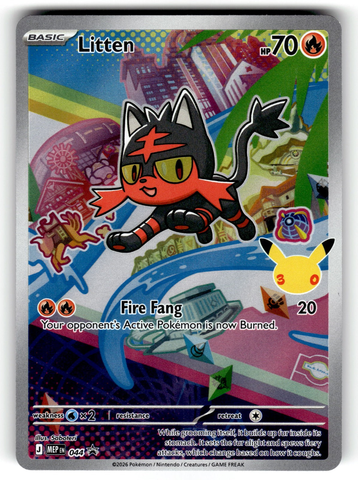 Litten – 044 MEP: ME: Mega Evolution Promo Promo HoloNM
