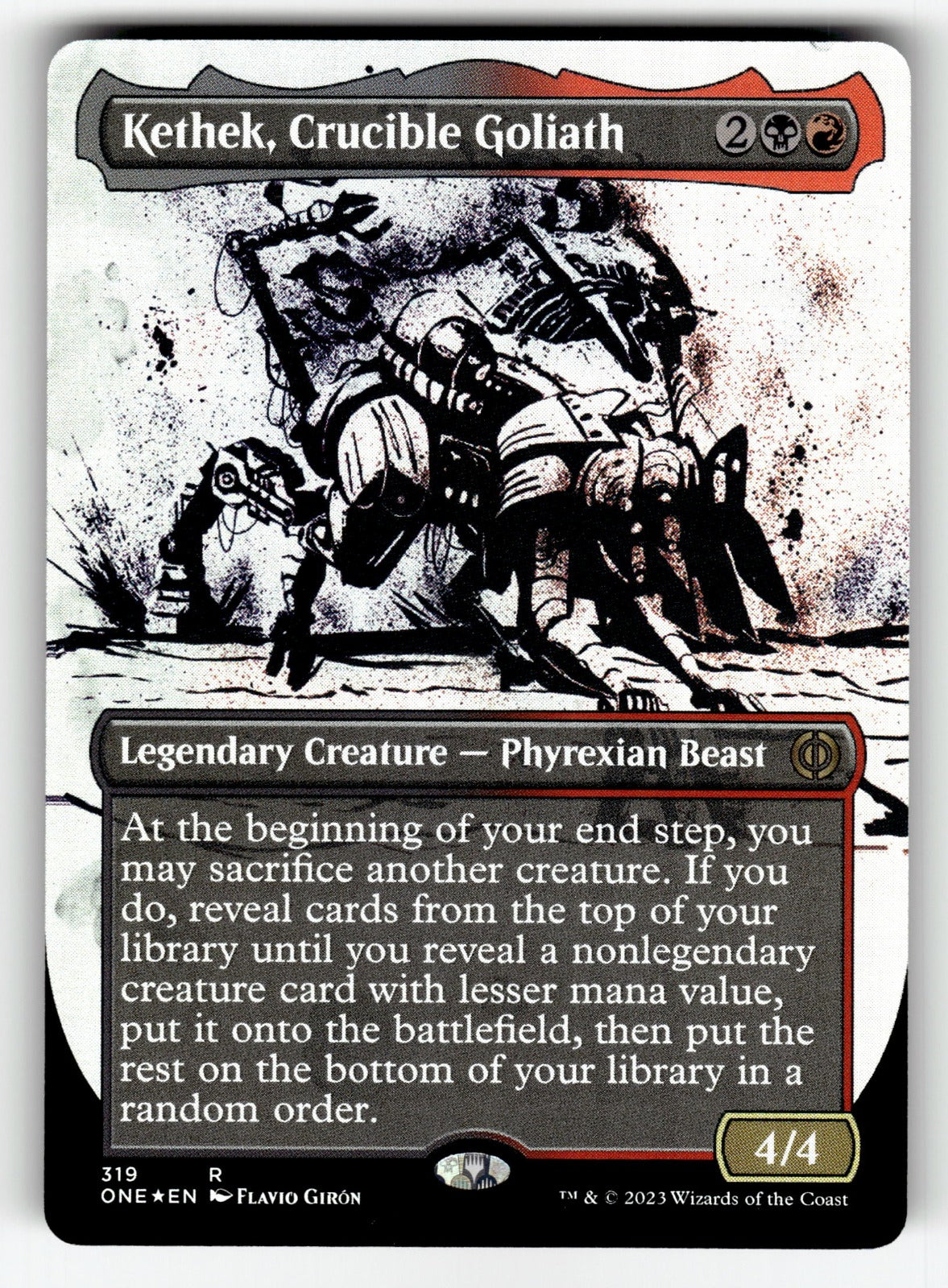 Kethek, Crucible Goliath (Showcase) – 319 ONE: Phyrexia: All Will Be One R Foil NM
