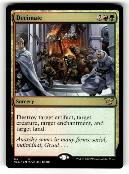 Decimate – 137 NEC: Commander: Kamigawa: Neon Dynasty R NM
