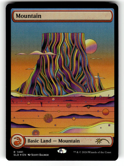 Mountain (Rainbow Foil) – 1481 SLD: Secret Lair Drop Series R Foil NM