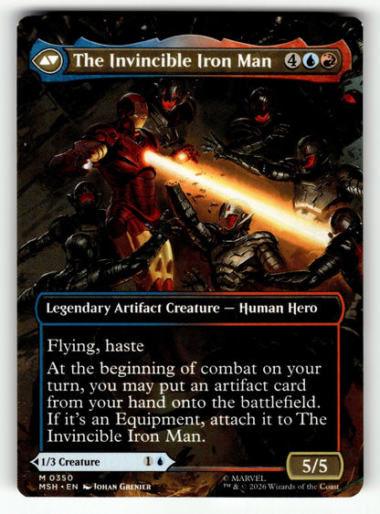 Tony Stark (Borderless) () – 350 MSH: Marvel Super Heroes M NM (Back)