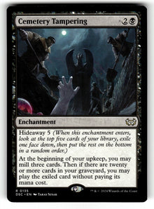 Cemetery Tampering – 135 DSC: Commander: Duskmourn: House of Horror R NM