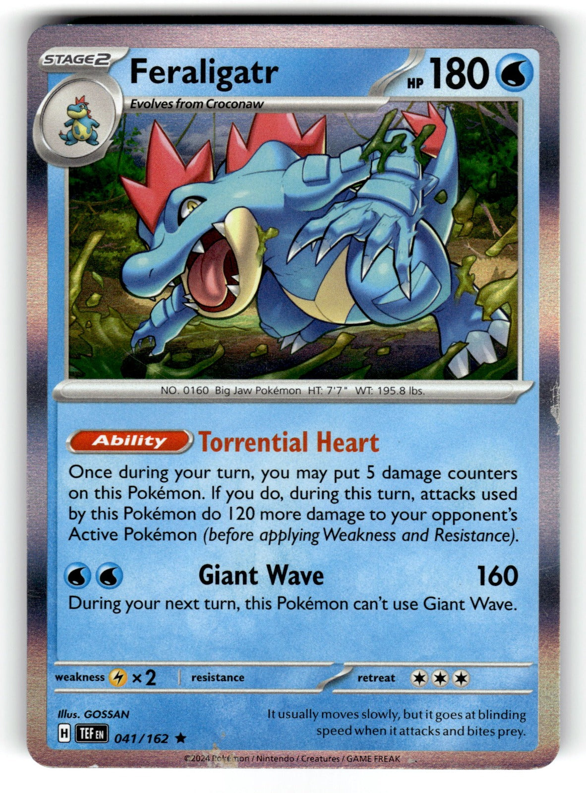 Feraligatr – 041/162 TEF: SV05: Temporal Forces Rare Holo NM