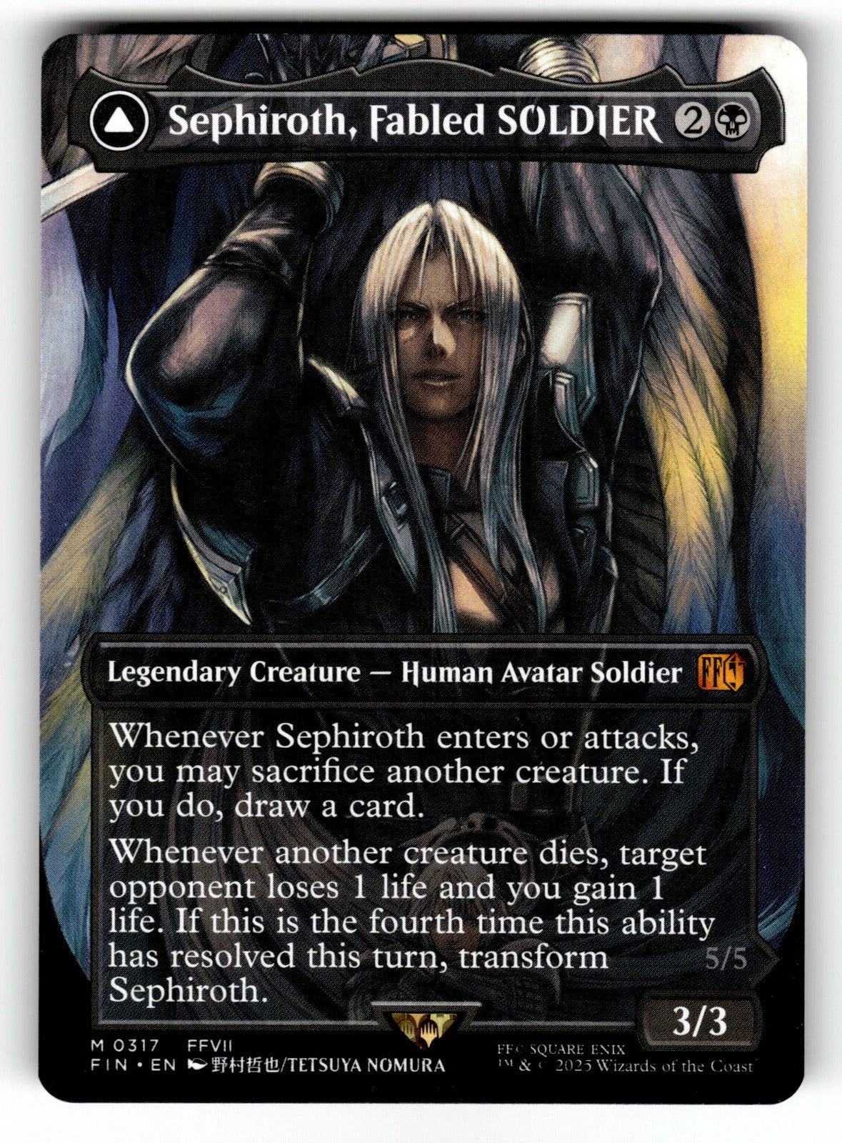Sephiroth, Fabled SOLDIER () (Borderless) – 317 FIN: FINAL FANTASY M NM