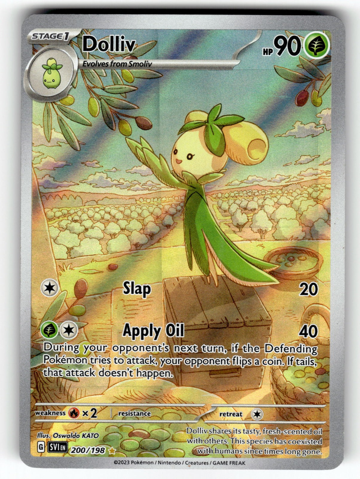 Dolliv – 200/198 SVI: SV01: Scarlet & Violet Base Set Illustration Rare HoloNM