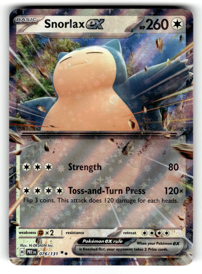 Snorlax ex – 076/131 PRE: SV: Prismatic Evolutions Double Rare HoloNM