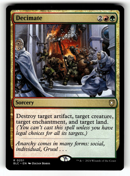 Decimate – 251 BLC: Commander: Bloomburrow R NM
