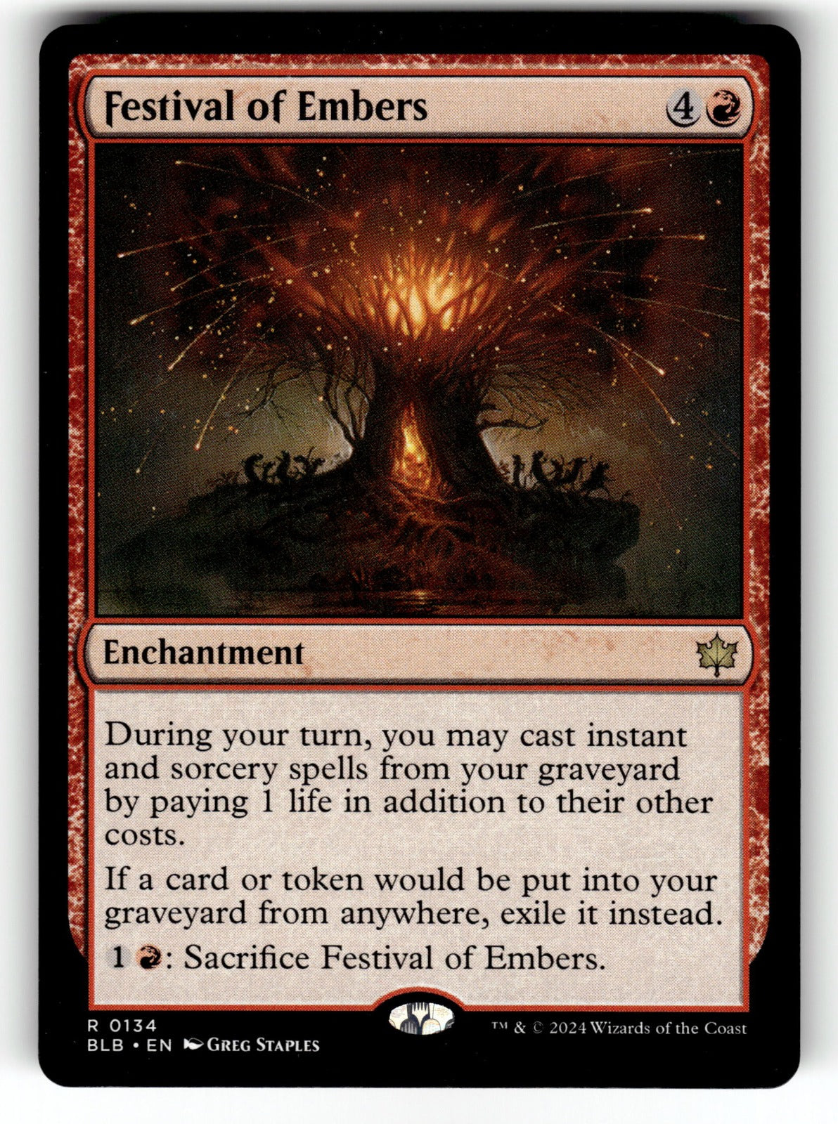 Festival of Embers – 134 BLB: Bloomburrow R NM