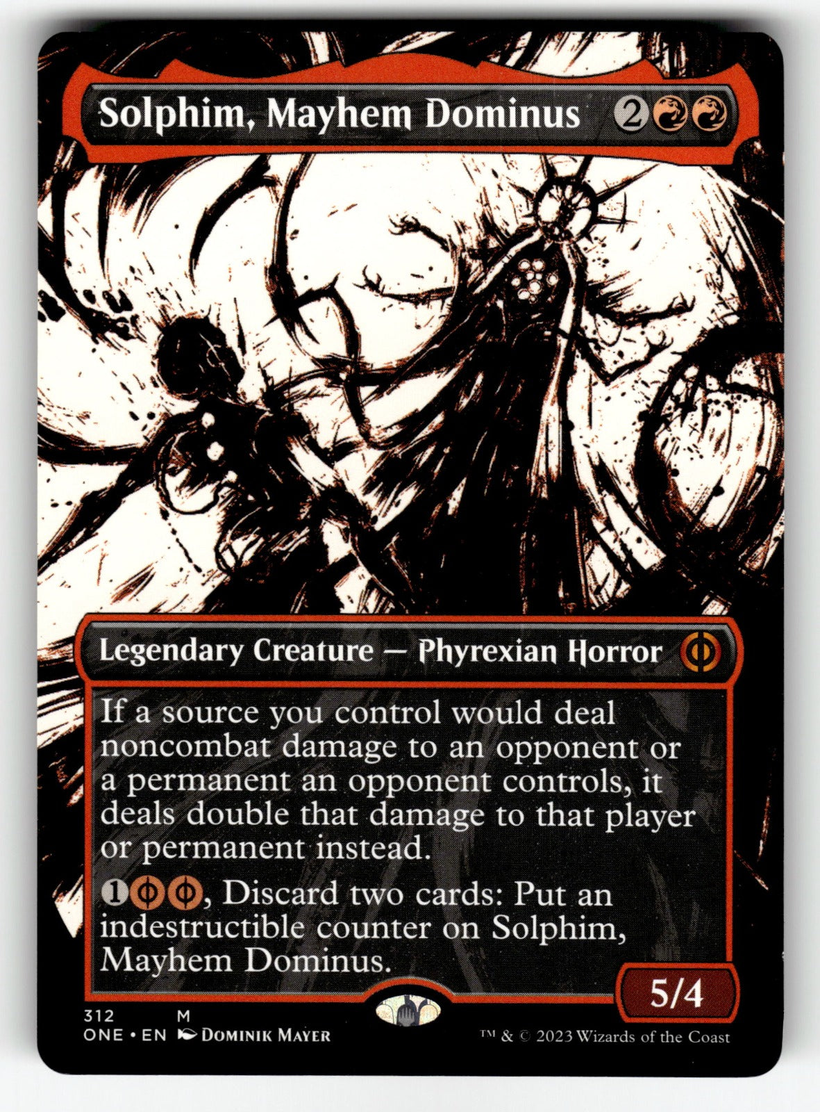 Solphim, Mayhem Dominus (Showcase) – 312 ONE: Phyrexia: All Will Be One M NM