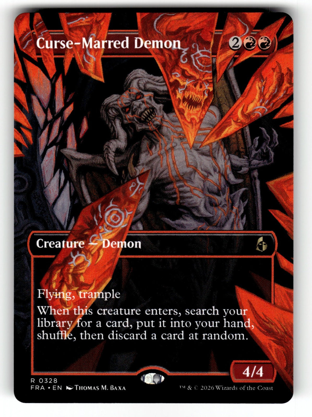 Curse-Marred Demon (Borderless) – 328 FRA: Reality Fracture R NM