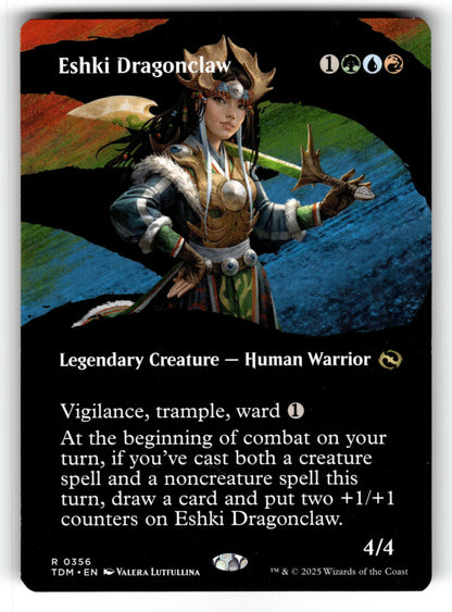 Eshki Dragonclaw (Borderless) – 356 TDM: Tarkir: Dragonstorm R NM
