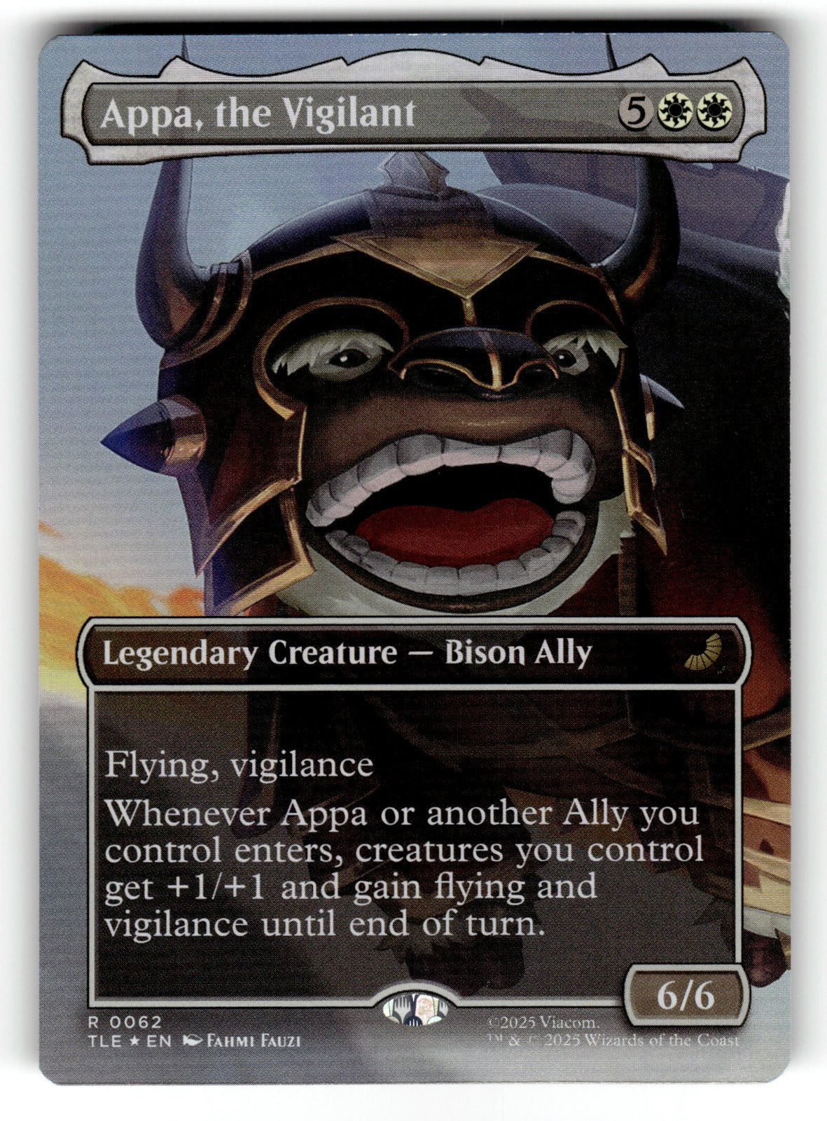Appa, the Vigilant (Borderless) – 62 TLE: Avatar: The Last Airbender: Eternal-Legal R Foil NM