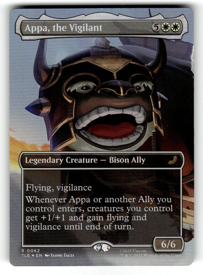 Appa, the Vigilant (Borderless) – 62 TLE: Avatar: The Last Airbender: Eternal-Legal R Foil NM